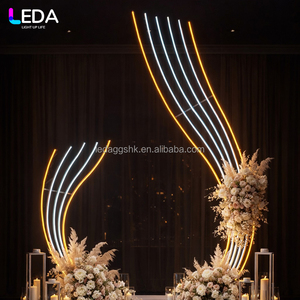 LEDA Nouvelle conception Arche en métal blanc d'extérieur en forme de note de musique RVB pour toile de fond de scène pour événements de mariage - Product Image 2