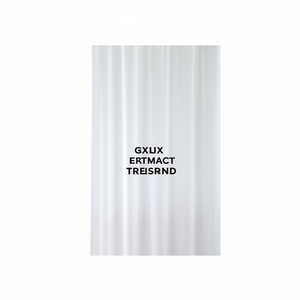 Cortina de ducha de 180 x 200 cm, blanca, de 2 caras, para uso en el baño - Product Image 1