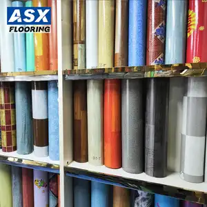 Günstiger Preis Kunststoff boden PVC Vinyl Roll Mesh Stoff PVC Vinyl boden Linoleum Bodenbeläge