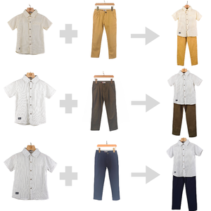 Set all'ingrosso di abbigliamento per bambini in cotone 100% Casual pantaloncini da t-shirt stampati per ragazzi 4-12 anni - Product Image 4