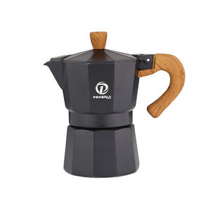 Pengrui Poignée en bois de haute qualité <span class=keywords><strong>Moka</strong></span> Pot Cafetière en aluminium Cafetière italienne manuelle - Product Image 2