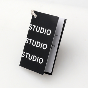 Custom Folded Hang Tags with Minimalist Design Premium Garment Labels Paper Hangtag for Brand