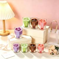 Maßgefertigte Duftgel-Wachskerze Matcha Kaffee Aromatherapie Heim Party Hochzeit Feiertagsgeschenk Großhandel Kreative Kerze