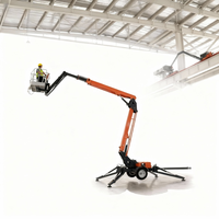 Nacelle élévatrice hydraulique tractée 10m 12m, dimensions compactes pour chantier en passage étroit