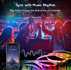 <span class=keywords><strong>Tira</strong></span> de Luces <span class=keywords><strong>LED</strong></span> RGB 5050, Control por aplicación, <span class=keywords><strong>USB</strong></span> <span class=keywords><strong>5V</strong></span>, lámpara Flexible, cinta de diodos para Festival, dormitorio, <span class=keywords><strong>Tira</strong></span> de Luces, TV, PC, Luz de escritorio - Product Image 4