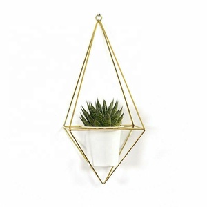 Negro Metal jardín decorativo jardinera colgante de pared macetas de pote de flor para la decoración del hogar - Product Image 4