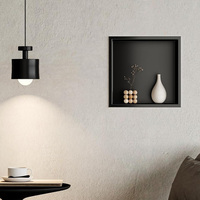 Étagère murale encastrée en acier inoxydable pour salle de bain, design Les Niches, pour rouleau de papier toilette, panneaux muraux de douche, niche domestique Chien