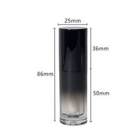 Conteneur de gloss à lèvres de luxe à dégradé de couleur avec logo personnalisé, 6 ml, tube de gloss à lèvres vide avec applicateur à pinceau, emballage cosmétique pour gloss à lèvres
