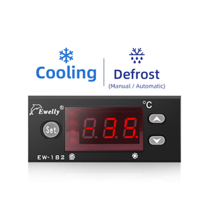 جهاز تحكم في درجة حرارة التخزين البارد الرقمي EW-182A مع وظيفة إزالة الصقيع قادر على التحكم حتى -50 درجة ° جهاز C مزود بمستشعرين - Product Image 2
