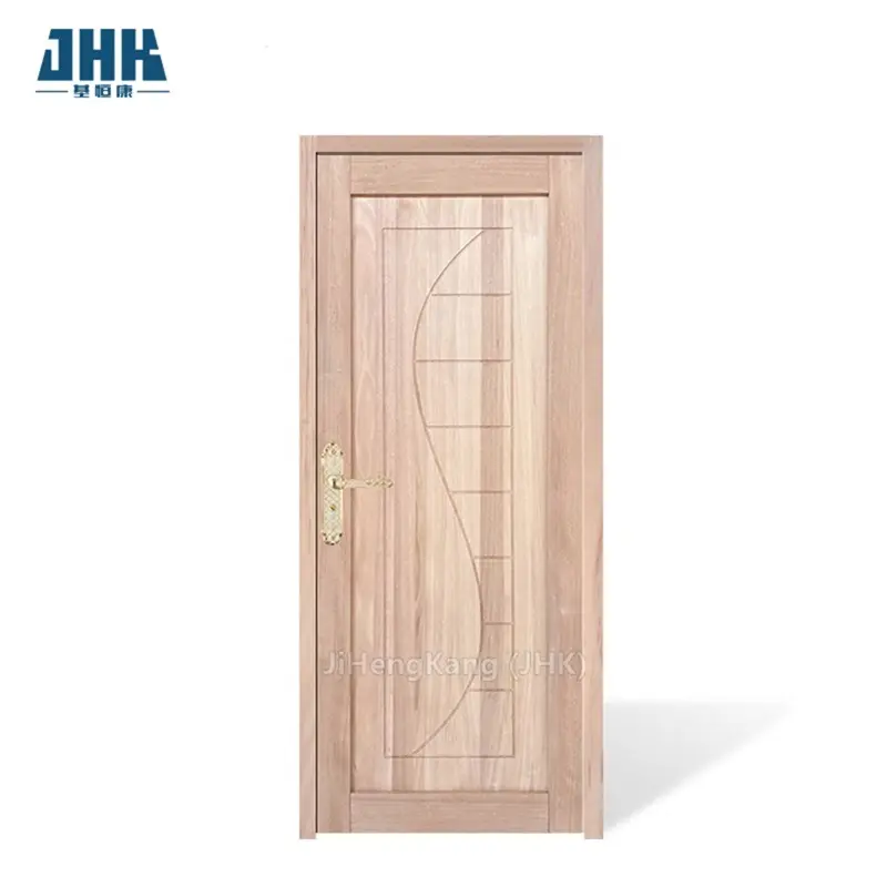 JHK-MW053 portes en bois massif acajou pour la conception de maisons vente fréquente porte en bois à double entrée de haute qualité