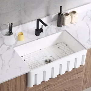 Americano venta porcelana caliente gabinetes de cocina cuenca de cerámica hecha a mano de lavabo