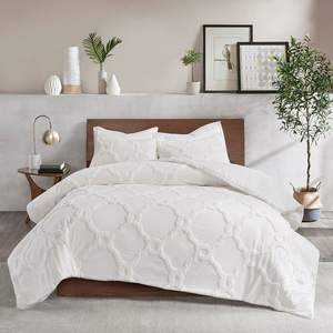 DB D0100HR2796 3-Piece Geometric Tufted Cotton Chenille <b>Comforter</b> <b>Set</b> - Product Image 1