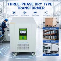 Transformateur de puissance triphasé à triple enroulement tout cuivre de 10 kVA, fiable et très bien noté, pour la distribution d'énergie industrielle