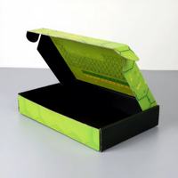 Boîte d'expédition en carton ondulé personnalisée et écologique, boîte cadeau de luxe verte pour envoi postal