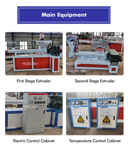 PE PP viên nhựa làm máy HDPE LDPE chất thải nhựa granulator máy đôi giai đoạn nhựa tái chế máy - Product Image 5