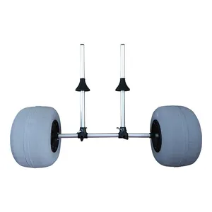 Chariot de kayak portable robuste en aluminium de haute qualité avec roues en PU de 12 pouces pour la plage - Product Image 1