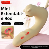 Vibrateur télescopique pour femmes, puissant masseur de point G à aspiration, étanche, en silicone et ABS, 9 vitesses, jouet sexuel écologique pour adultes