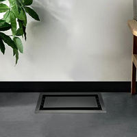 Grille d'aération de plafond en acier robuste 4x10 pouces avec plateau, design moderne encastré pour le contrôle du flux d'air de la climatisation domestique