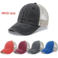Özel nakış moda pamuk yaz snapback şapka yıkama eski kamyon şoförü şapkaları toptan mesh boş kamyon şoförü şapkası