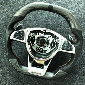 Volante in Fibra di Carbonio a 3 Razze per Aggiornare <span class=keywords><strong>Mercedes</strong></span>-Benz W205 Modello Precedente a W204 <span class=keywords><strong>C180</strong></span> alla Versione Più Recente - Product Image 4