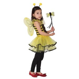 Costume de carnaval d'Halloween pour bébé fille, jupe jaune sans manches, costume d'abeille avec bandeau et ailes, robe de spectacle pour enfants - Product Image 2