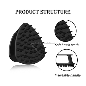 Spazzola per barba in Silicone di vendita calda e doccia per la pulizia confortevole e doppio uso capelli puliti e barba e pelle - Product Image 5