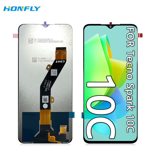 Honfly 6.6" Good Quality Mobile Phone Lcd for Infinix for Tecno Spark 10c Lcd Display Touch Screen Replacement
