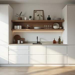 आधुनिक sanded उथले ओक <span class=keywords><strong>mdf</strong></span> बोर्ड e0 फॉर्मलाडेहाइड लकड़ी की वेनर सतह के लिए रसोई बाथरूम के लिए सुपरमार्केट - Product Image 5