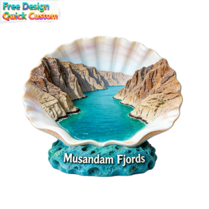 Set de Recuerdos de Resina <span class=keywords><strong>3D</strong></span> de Omán, Mezquita de Mascate, Fjords de Musandam y Jebel Akhda, Regalo Turístico, Decoración para el Hogar - Product Image 4