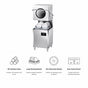 Lavavajillas comercial tipo campana con ciclo de 60 segundos, lavadora eléctrica de utensilios para restaurantes, hoteles y cocinas de catering. - Product Image 3