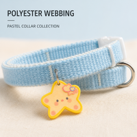 Collier pour chien, collier pour chat, personnalisé, mignon, style étoile, réglable, accessoire pour animaux de compagnie pour petits chiens en polyester