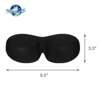 Masque pour les yeux 3D confortable en polyester/spandex et oreiller de voyage avec rembourrage en PU, antibactérien, respirant, portable pour le bureau et les voyages