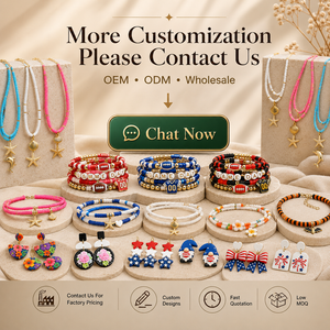 Conjunto de Collar y Pendientes de Flores de <span class=keywords><strong>Plumeria</strong></span> con Cuentas de Arcilla Polimérica Estilo Boho para Mujer, Regalo para Vacaciones de Verano en la Playa - Product Image 6