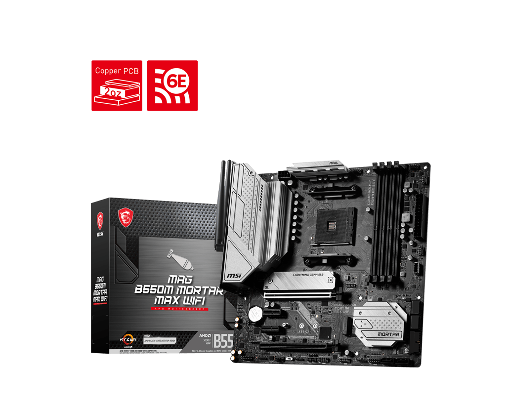 MSI B450M Mortar Max B450 Gaming Desktop Motherboard