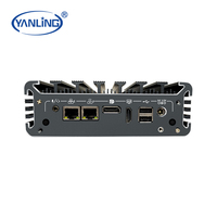 Fanless core i5 7360U 2.5G LAN TPM 2.0 linux boîtier intégré compact PC pour application d'affichage numérique et kiosque