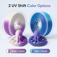 Filament PLA photochromique réactif aux UV 1,75 mm/3,0 mm 1 kg avec effet blanc-rouge pour imprimantes 3D FDM/FFF, fabricants, grossistes, revendeurs