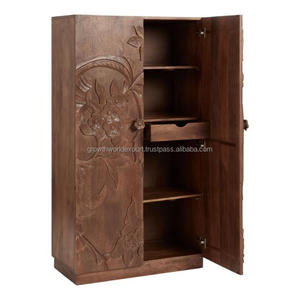 Armoires de cuisine de haute qualité au design moderne avec porte d'entrée principale en bois massif, 2 portes en fer, 2 tiroirs en bois pour la sécurité de la maison - Product Image 4