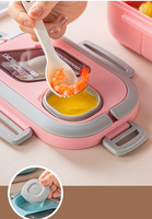Boîte à lunch portable réutilisable sans BPA Récipient alimentaire à emporter sans micro-ondes pour l'école et le travail quotidien Boîtes à bento jetables