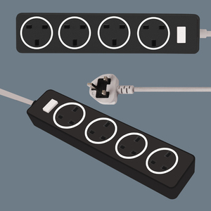 Regleta inteligente con <span class=keywords><strong>enchufe</strong></span> estándar inglés, <span class=keywords><strong>enchufe</strong></span> de pared con 4 enchufes de extensión de varias vías, salida de CA de gran distancia - Product Image 4
