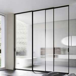 Cloison de villa portes coulissantes pour maisons intérieur moderne avec tout le verre du sol au plafond est insonorisé et isolant thermique - Product Image 2