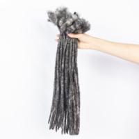 Prix de gros 100% cheveux humains faits à la main (largeur 0.6cm) sel et poivre Sisterlocks Dreadlocks Extensions