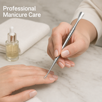 Pousse-cuticules professionnel en acier inoxydable 420, double extrémité, pour éliminer les peaux mortes, outils de manucure et pédicure pour salon et usage domestique