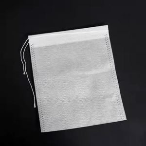 Factory Wholesale Easy Use Drawstring Empty Unbleached Filter Food Grade Non-woven Fabric Tea <b>Bags</b> for Loose Tea - Product Image 4