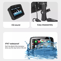 Navigateur GPS portable pour moto avec écran tactile IPS de 5 pouces, Android, étanche IP6X7, sans fil, Android Auto, USB, CarPlay, stéréo, 1 an
