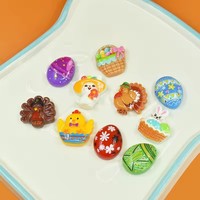 Nuovo modello di stampo stile artificiale per uso Souvenir accessori Cabochon in resina piatta con Design di coniglio di pasqua