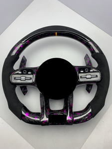 Volante de Coche Personalizable de Fábrica con Acabado en Alcántara y Botones LCD para Mercedes-Benz <span class=keywords><strong>AMG</strong></span> X117 W177 Clase A-E - Product Image 6