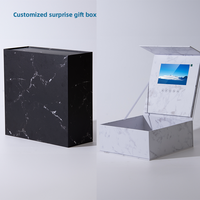 Boîtes en carton personnalisées avec logo imprimé, luxe, pour cartes de vœux vidéo, mariage, affichage LCD, marketing de produits, emballage cadeau