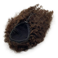10 12 14 pouces indien Remy cheveux queue de cheval Extensions Double dessiné bouclés cordon poney queues