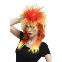 Perruque Mullet Années 80, Perruque Rocker à Pointes, Costume d'Halloween, Cosplay, Perruque Cheveux Homme Punk Metal DH1069