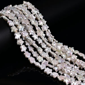 Оптовая продажа 11-12 мм натуральный белый пресноводный жемчуг в форме звезды бусины для изготовления ювелирных изделий - Product Image 3